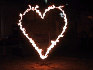 Flammeneffekte - hier das brennende Herz